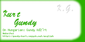 kurt gundy business card